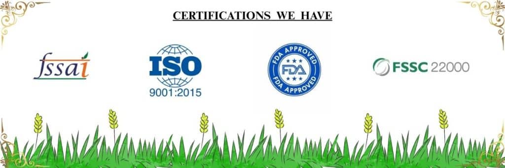 CERTIFICATIONS WE HAVE