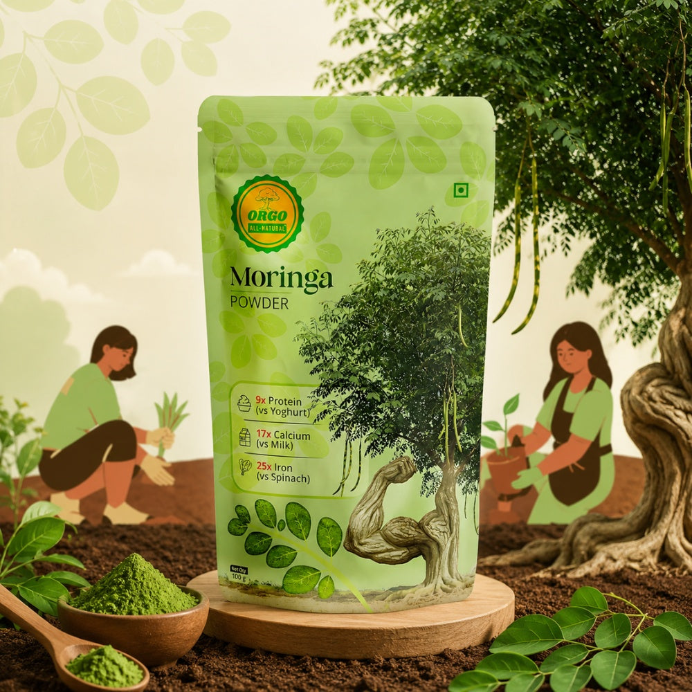 Moringa Powder (Organically Cultivated & Made from Fresh Moringa Leaves)