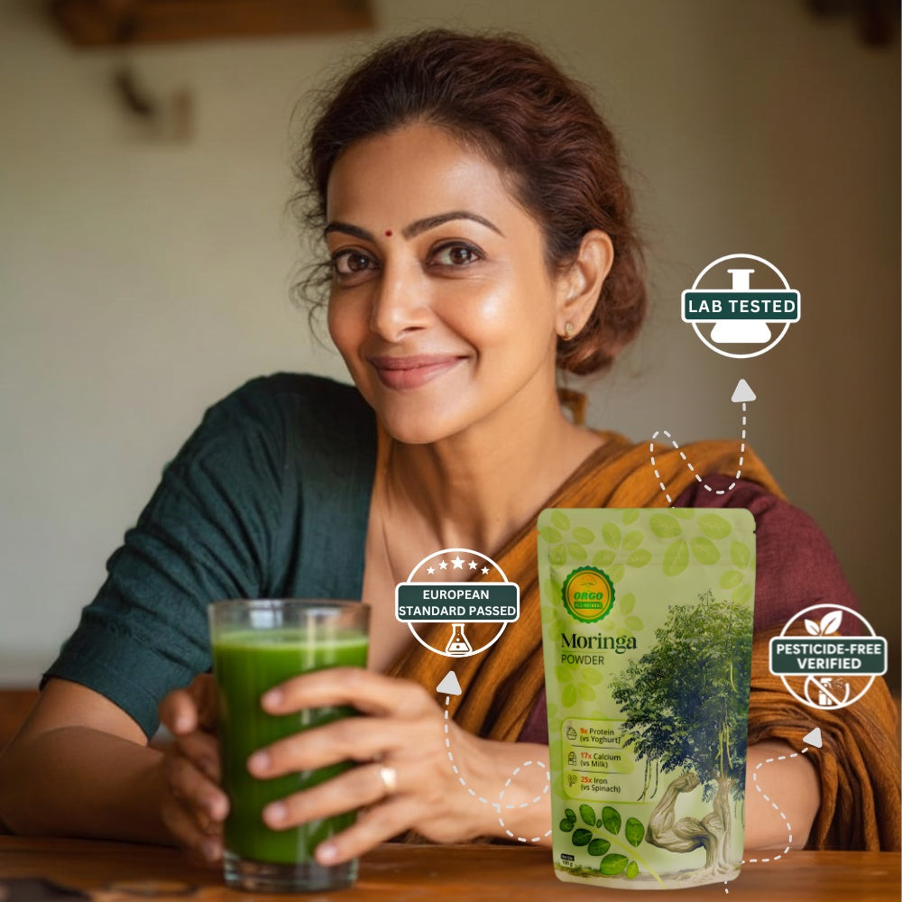 Moringa Powder (Organically Cultivated & Made from Fresh Moringa Leaves)