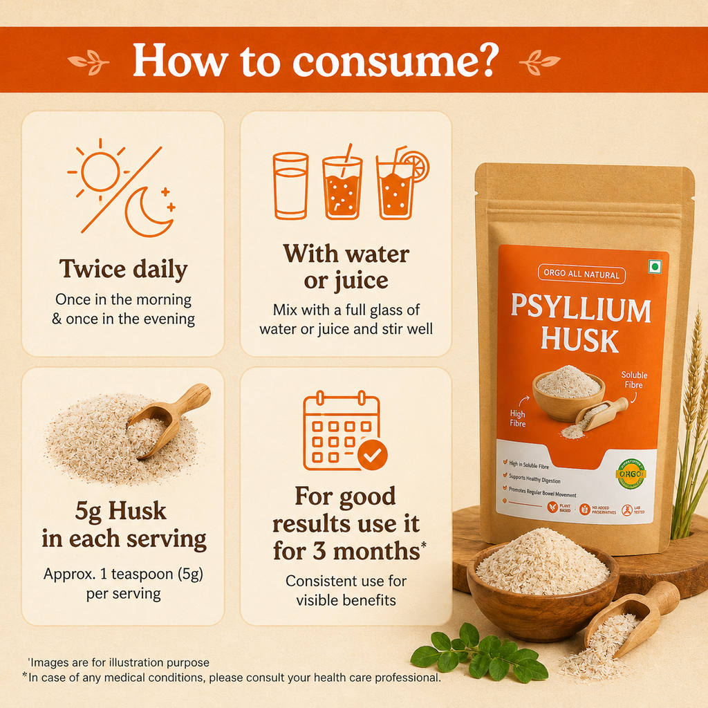 Psyllium Husk (100% Natural Isabgol)