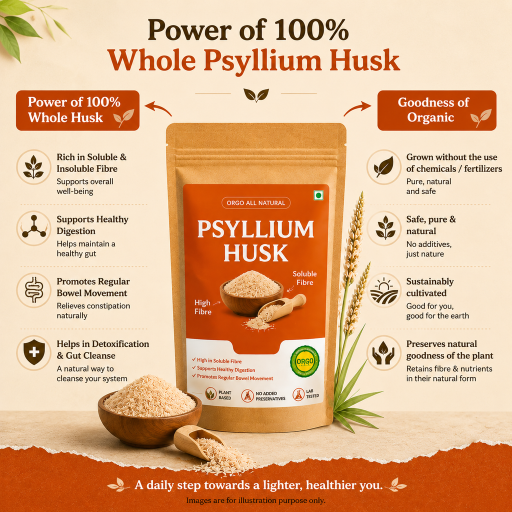 Psyllium Husk (100% Natural Isabgol)