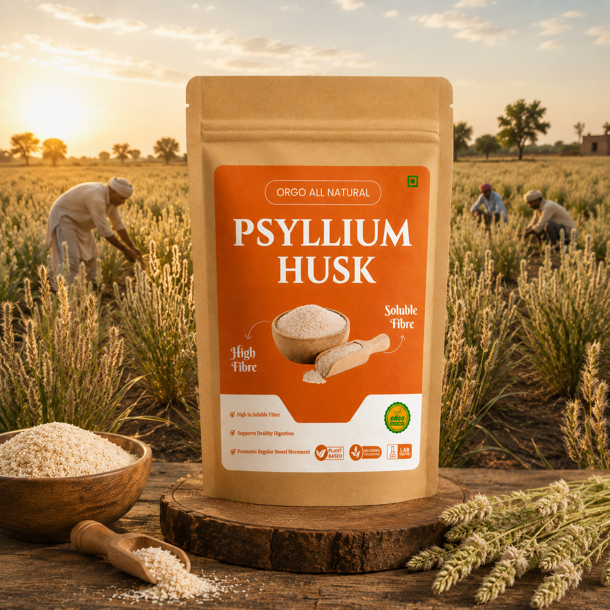 Psyllium Husk (100% Natural Isabgol)