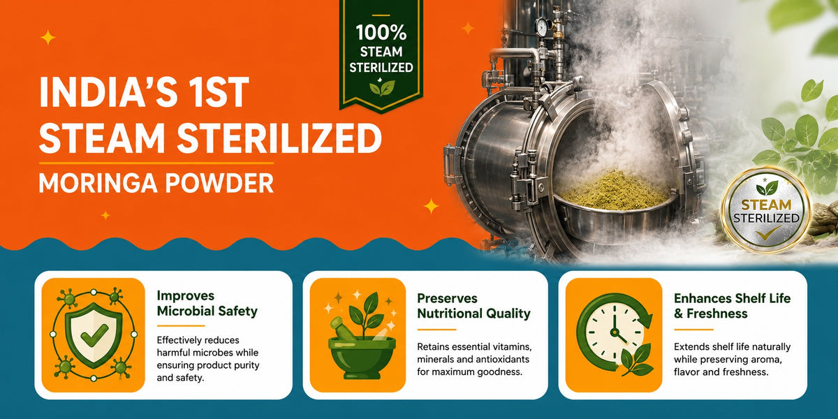 Moringa Powder (Organically Cultivated & Made from Fresh Moringa Leaves)
