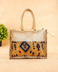 Printed Jute Bag - 10x8 inch