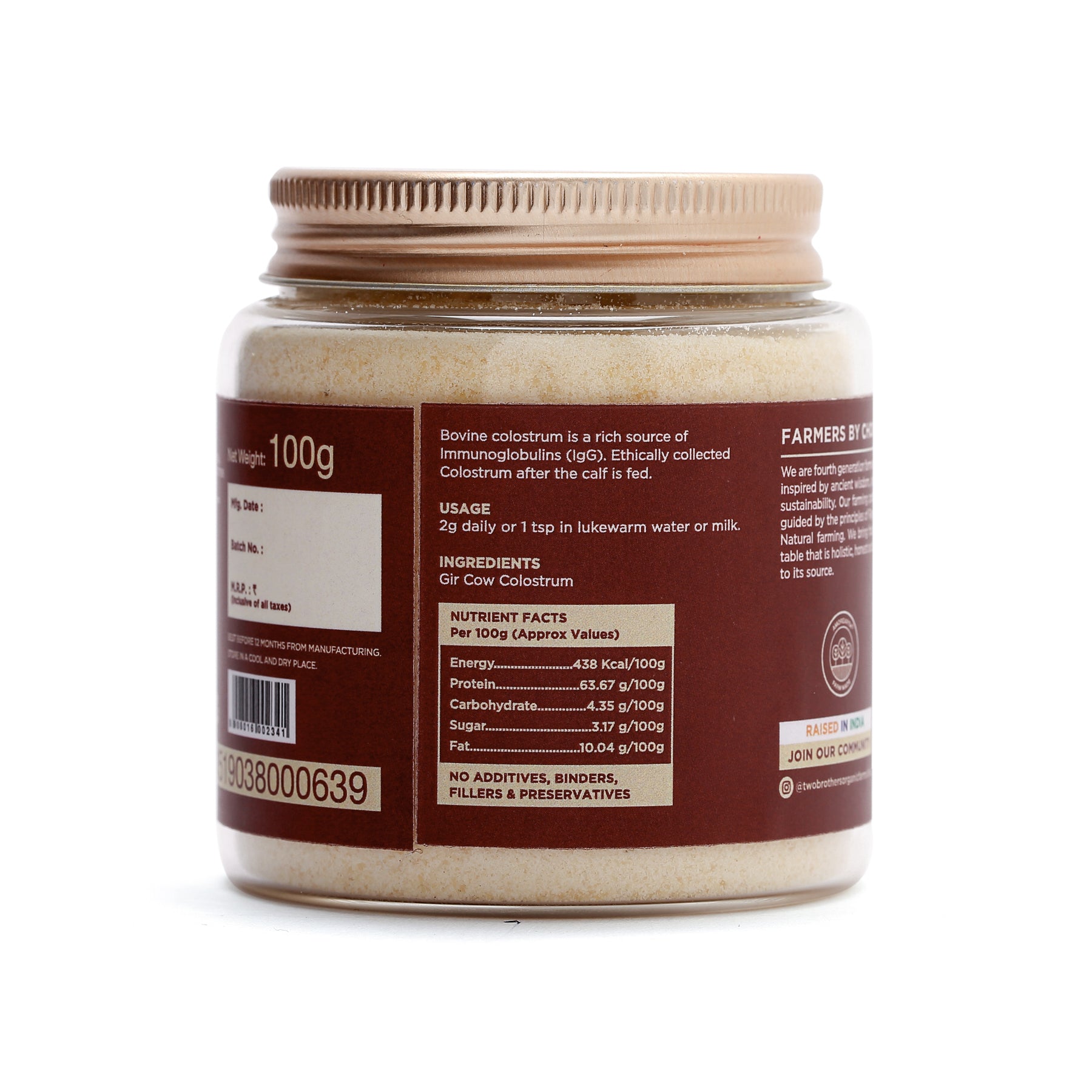 Product: Two Brothers Colostrum Powder, Desi Gir Cow 100 g