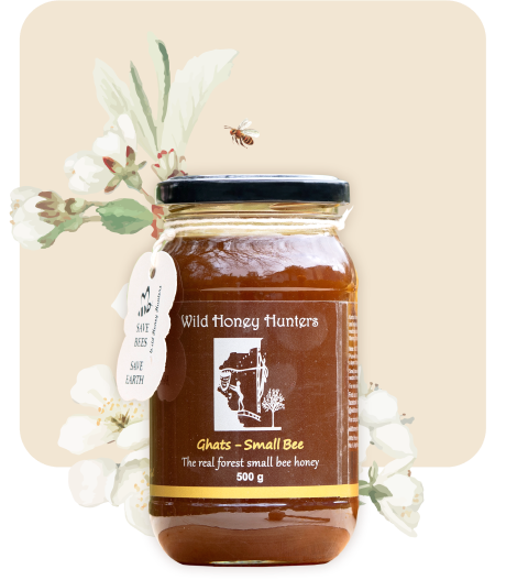 Product: Wild Honey Hunter Kombu or small bee Honey – 350g
