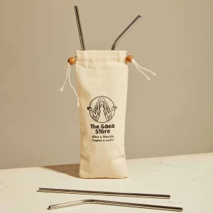 Product: The Gaea Store Reusable Stainless Steel Straws – Pack of 2