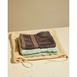 Product: The Gaea Store Bamboo Face & Hand Towel – Pewter Blue