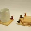 Product: Fairkraft Creations Wooden Square Coasters with Bird | Square wooden coasters | Wooden coasters square