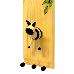Product: Fairkraft Creations Wooden Key Ring holder _ Zebra | Wooden key ring holder for wall