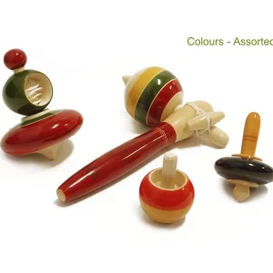 Product: Fairkraft Creations Merry Tops | Wooden spinning tops | Wooden top spinner