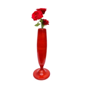 Product: Fairkraft Creations Wooden Vase & Planter – GUL-JAR | Wooden vase | Wooden flower vase | Floor wooden flower vase – Red