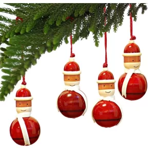 Product: Fairkraft Creations Wooden Christmas Decor : SANTA (set of 4)