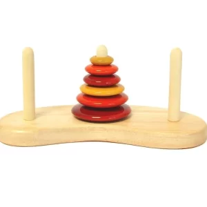 Product: Fairkraft Creations Wooden Tower of Hanoi (Brahma) | Wooden puzzles | Wooden tower of hanoi