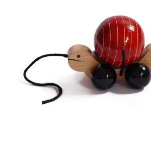 Product: Fairkraft Creations Sama Snail ( Red ) | Wooden pull toys | Push pull toys