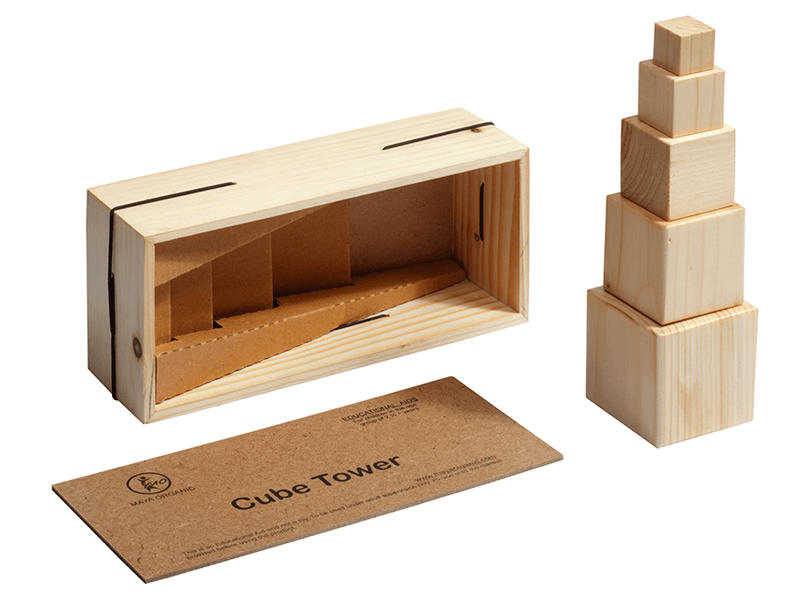 Product: Fairkraft Creations Cube Tower | Wooden Cube Tower