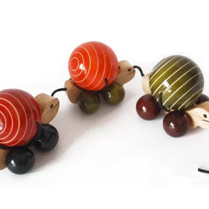 Product: Fairkraft Creations Ma Me Pa (GOR) | Wooden train toy | Wooden turtles train