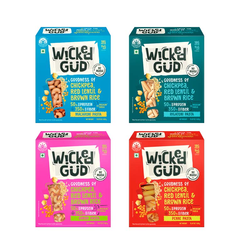 Product: Wicked Gud Combo-Pack of 4 (Macaroni+Penne+ Rigatoni+Amori)