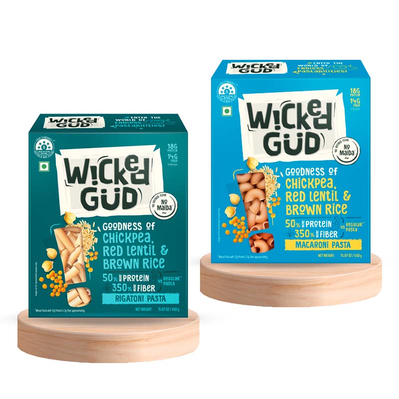 Product: Wicked Gud Combo-Pack of 2 (Macaroni +Rigatoni)