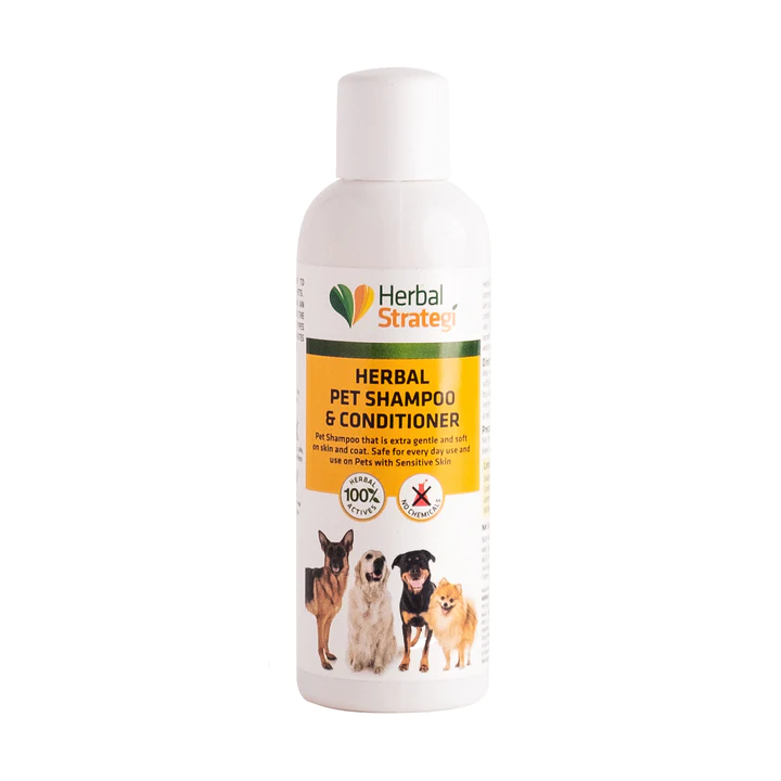 Product: Herbal Strategi Pet Shampoo and Conditioner – 100 ml