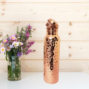 Product: OnEarth Copper Bottle (with Cleaning Brush) – Hammered