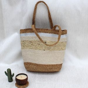 Product: OnEarth Beige Jute Tote Bag