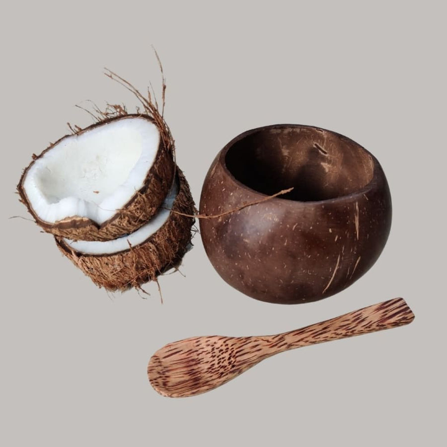 Product: OnEarth Small Coconut Shell Bowl with spoon – Pack 2