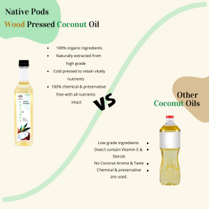 Product: Native Pods Cold Press Coconut Oil -Natural, Pure & Wood Pressed