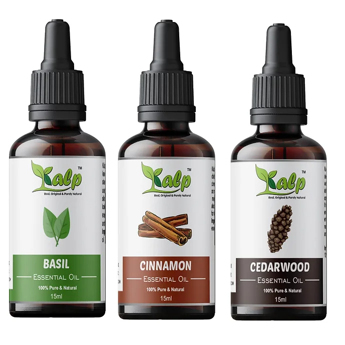 Product: Kalp Pack Of 03 Essential oil Basil, Cinnamon, Cedarwood- 15ml Each