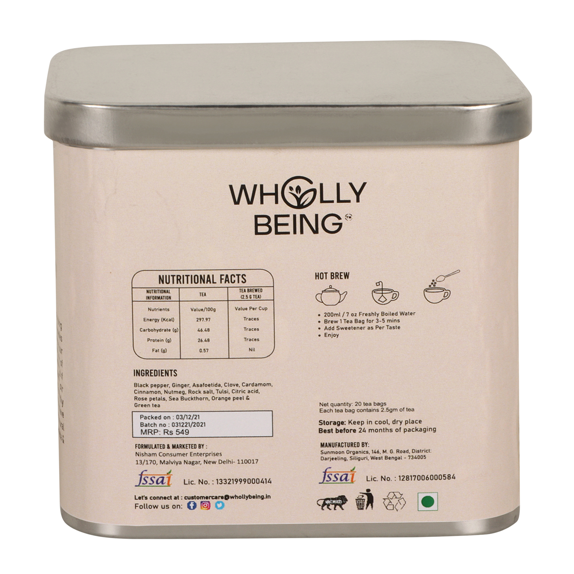 Product: Wholly Being Detox Kahwa Tea Bags
