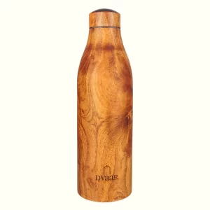 Product: Dvaar The Wooden Copper Bottle (Mahogany Wood) 500 ml
