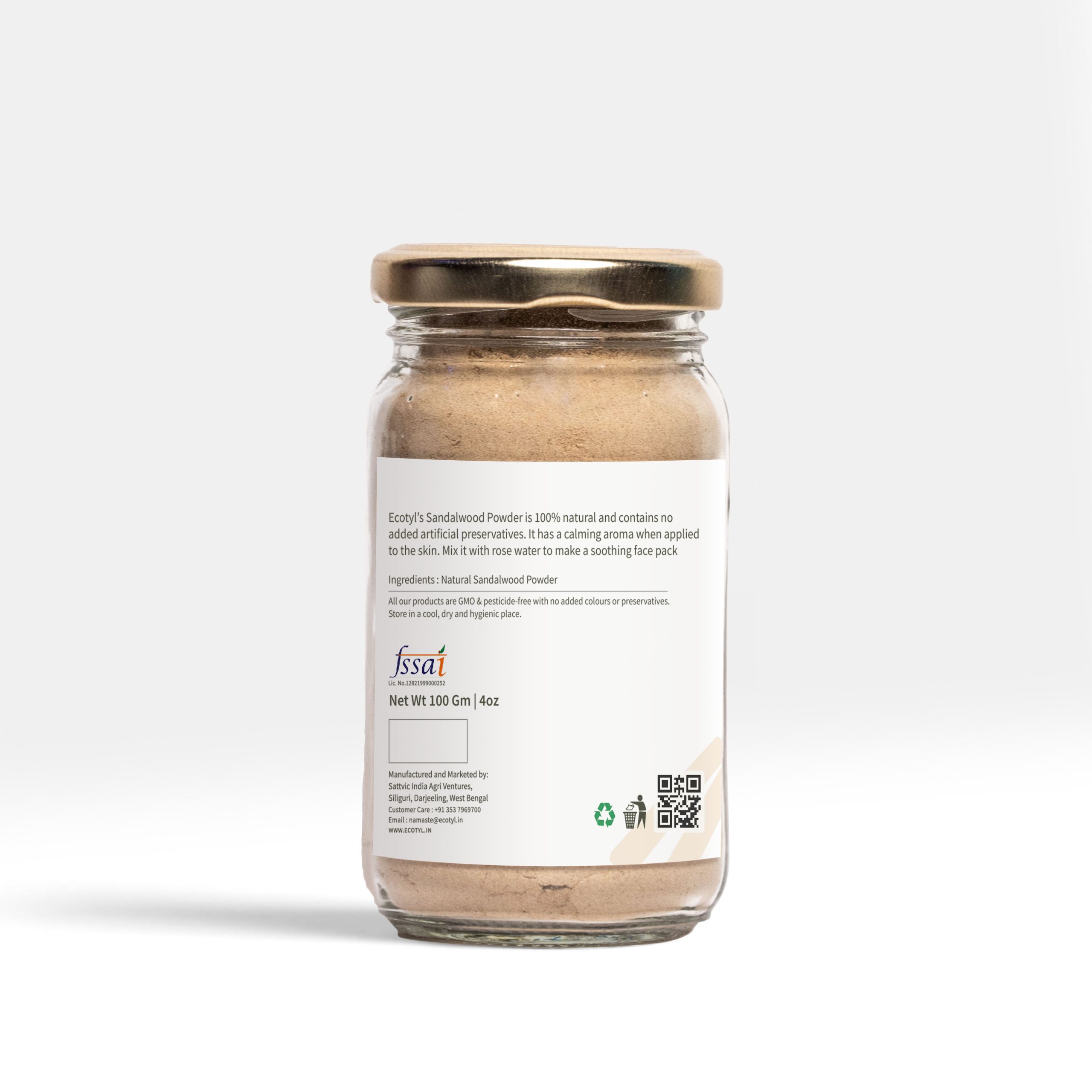 Product: Ecotyl Sandalwood Powder – 100 g