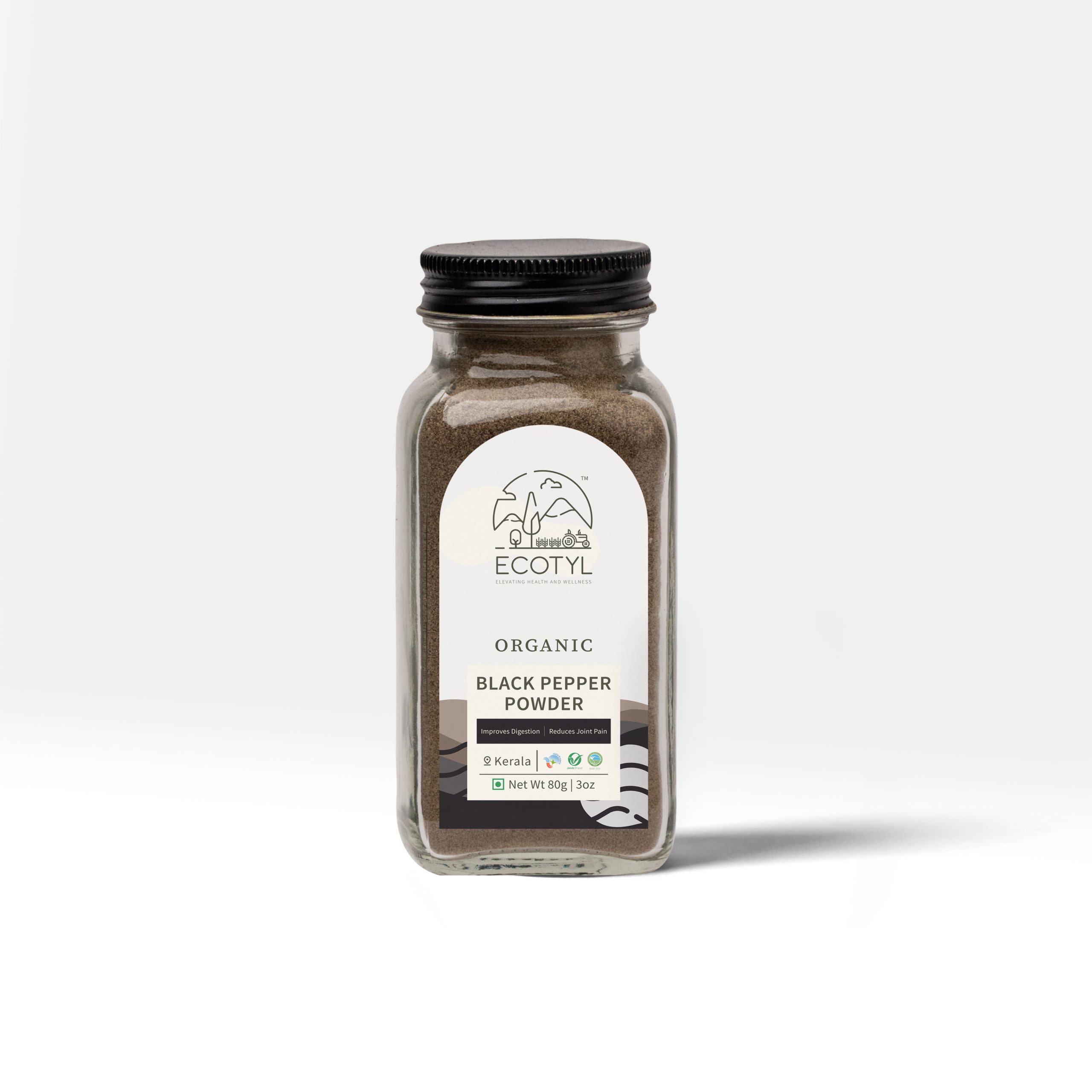 Product: Ecotyl Organic Black Pepper Powder – 80 g