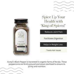 Product: Ecotyl Organic Black Pepper Powder – 80 g