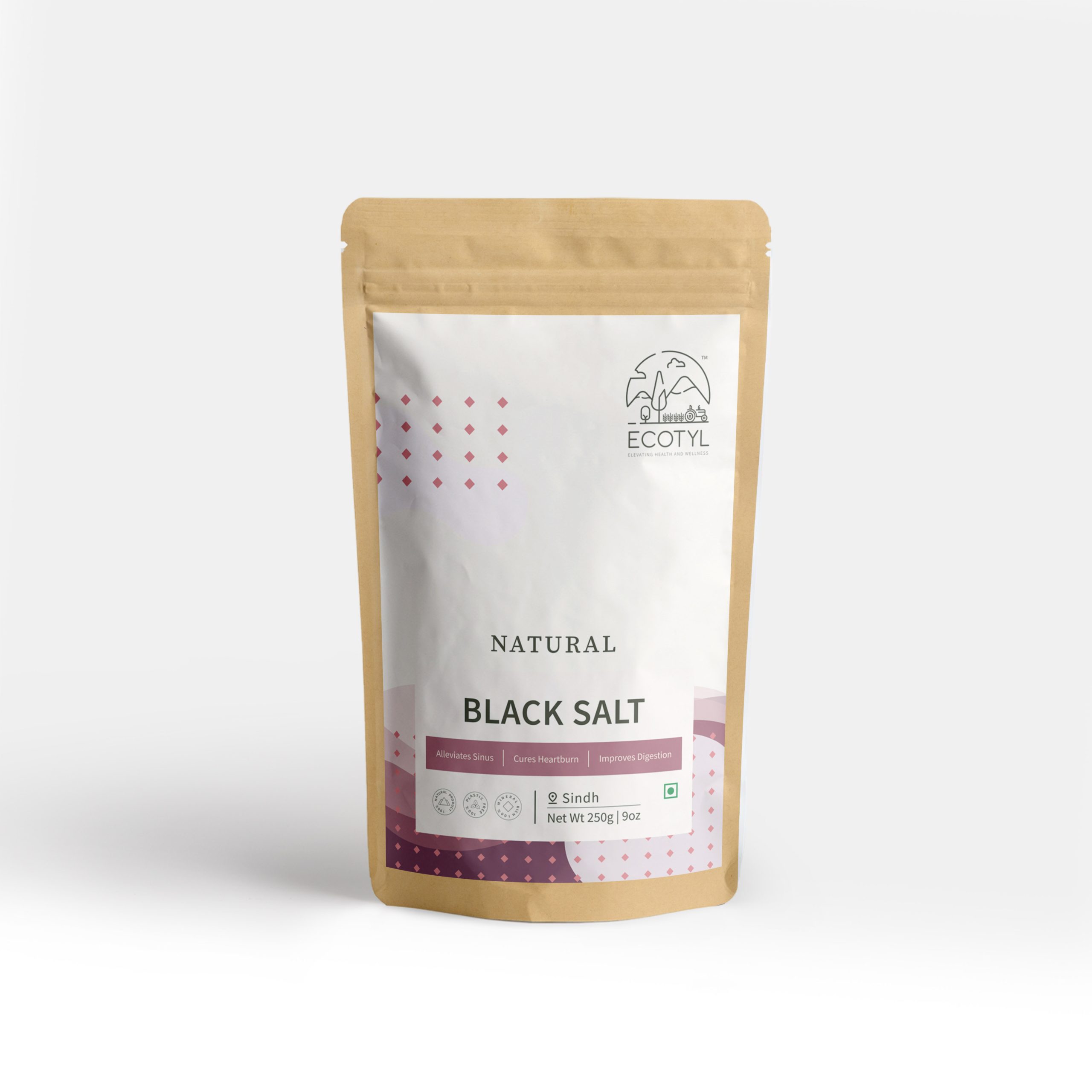 Product: Ecotyl Organic Black Salt Powder – 250 g