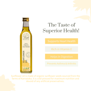 Product: Ecotyl Organic Cold-Pressed Sunflower Oil – 500 ml