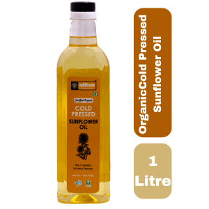 Product: Aditam Organic Cold Pressed Sunflower Oil, 1L