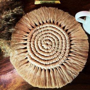 Product: Handcrafted Cotton Coaster SPIRAL-Beige