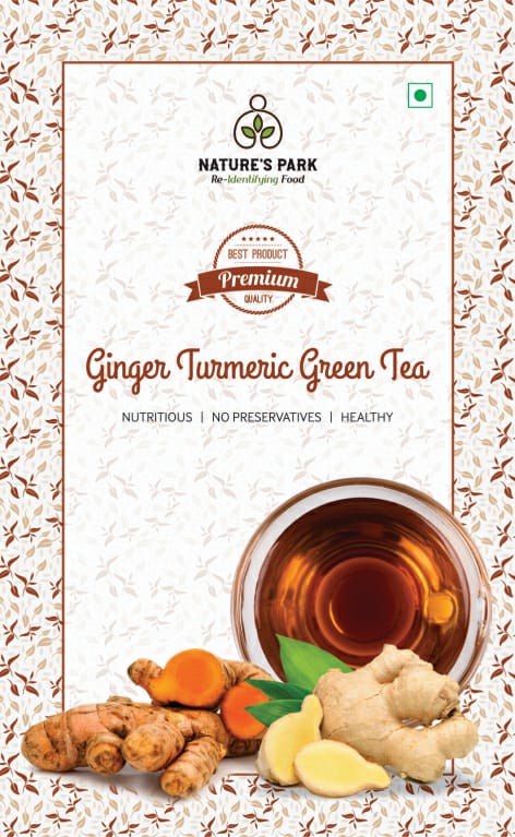 Product: Natures Park Ginger Turmeric Green Tea Healthy Herbal Tea Loose Leaves blended with Dried Ginger and Turmeric Flakes – Helps reduces Menstrual Pain, 100% Natural, No Artificial Flavours Ginger,Turmeric Green Tea Can (100 g)