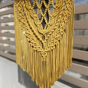 Product: Handcrafted WALL ART LAYERED-Honey Comb Yellow
