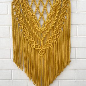 Product: Handcrafted WALL ART LAYERED-Honey Comb Yellow