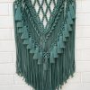Product: Handcrafted WALL ART-EMERALD GREEN WITH TASSLES