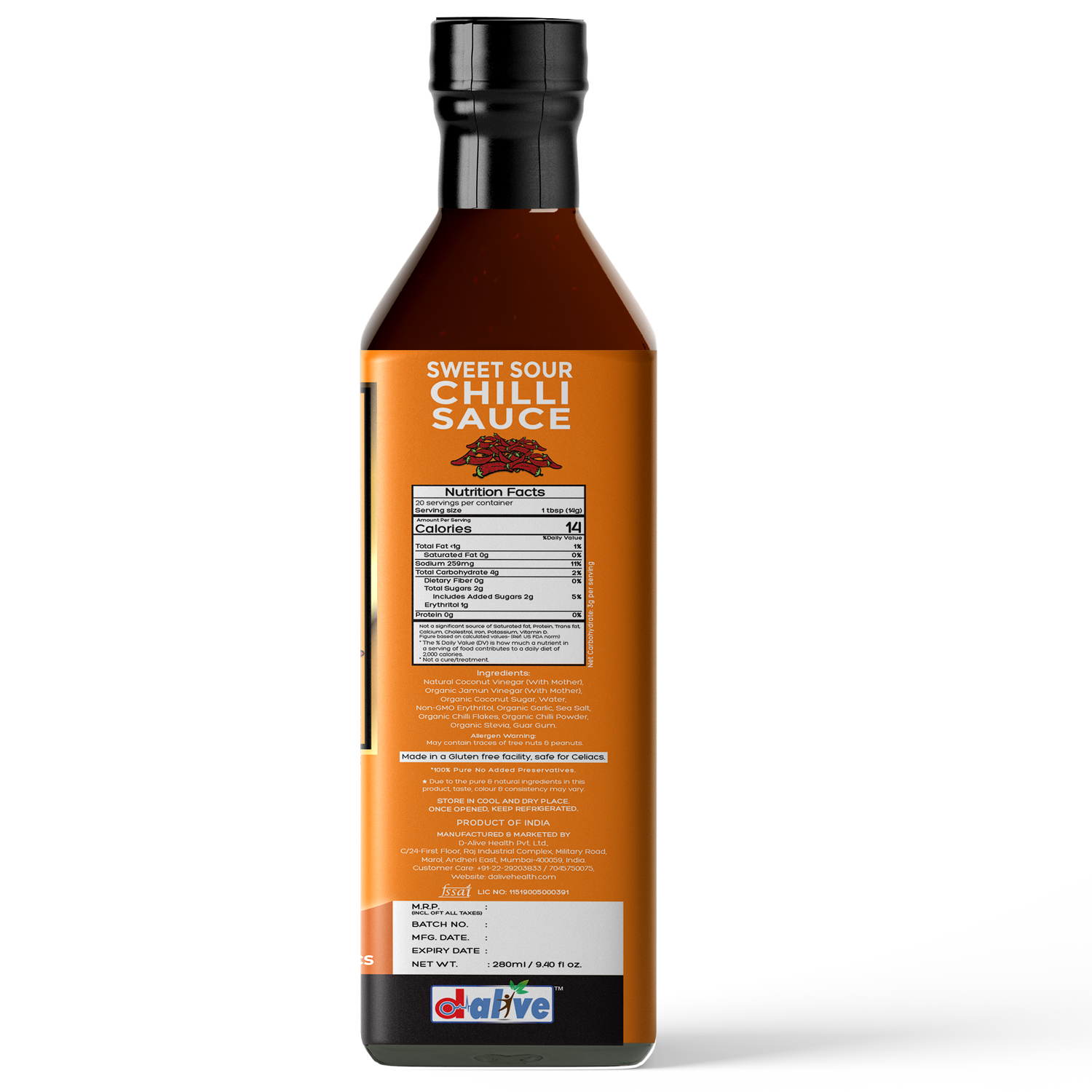 Product: D-alive Hot Schezwan Sauce (Made with Organic Ingredients)
