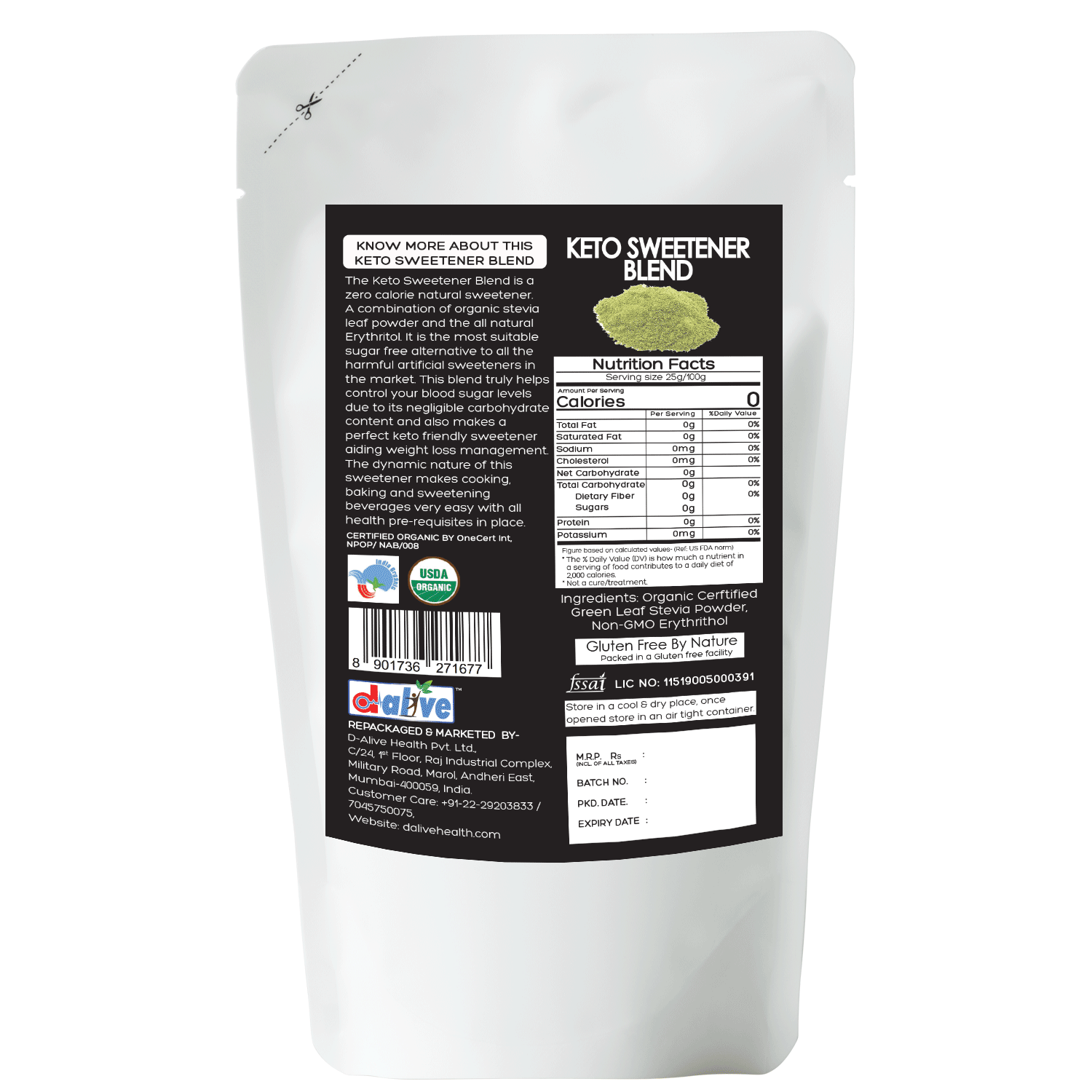 Product: D-alive Buckwheat flour – 500g