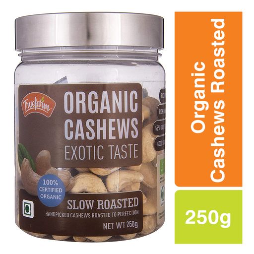 Product: Truefarm Organic Roasted Cashews – 250 g