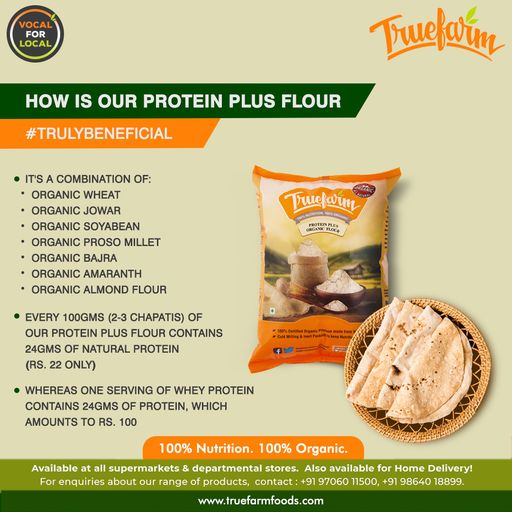 Product: Truefarm Organic Protein Plus Flour