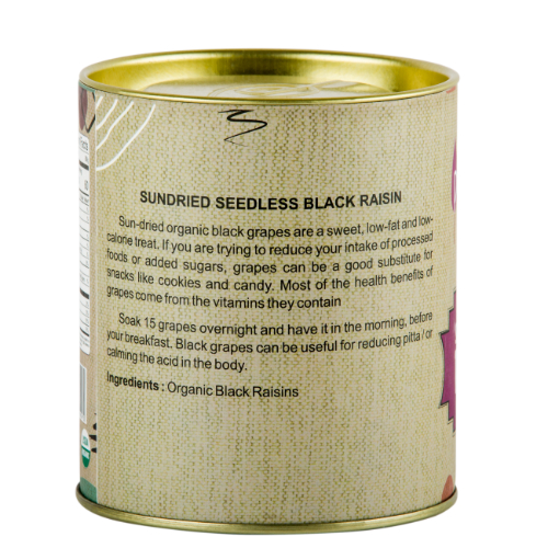 Product: Praakritik Organic Black Raisins – 200 g