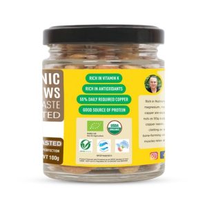 Product: Truefarm Organic Roasted Cashews – 100 g
