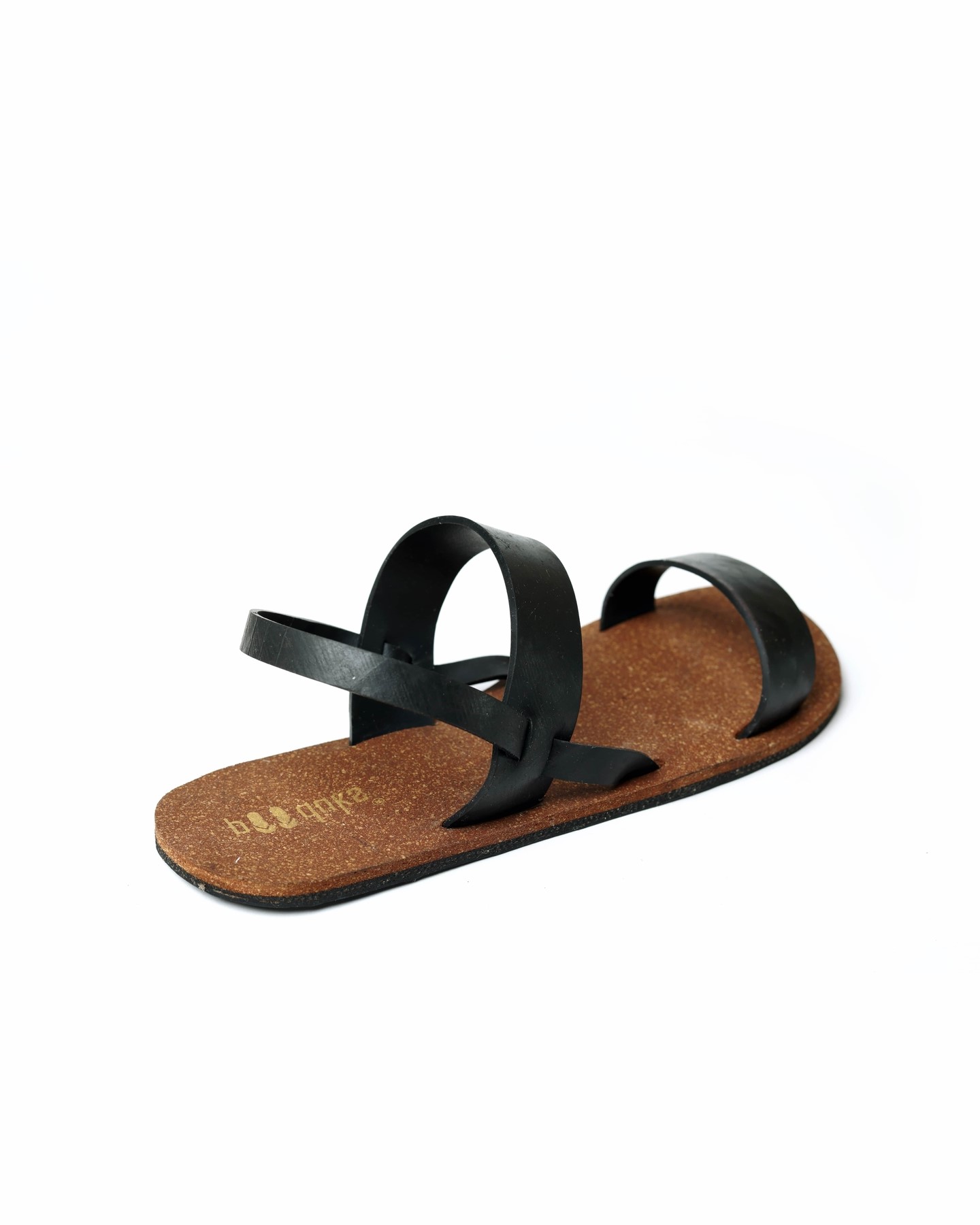 Product: Paaduks Solid Black Sade Sandals For Women