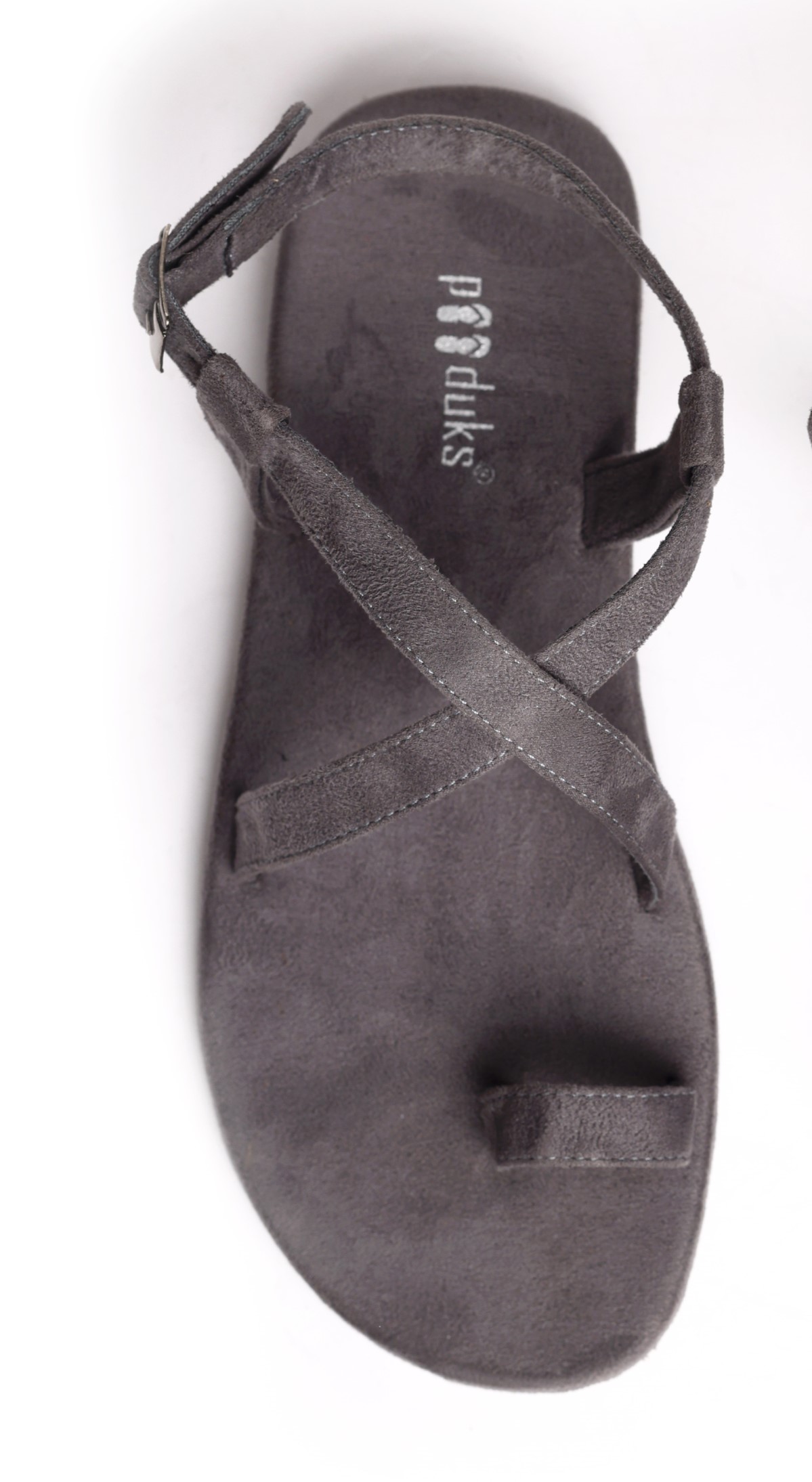 Product: Paaduks Sko Grey Flat Sandals For Men